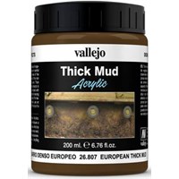 Vallejo Texture European Mud 200ml Thick Mud Texture Acrylic
