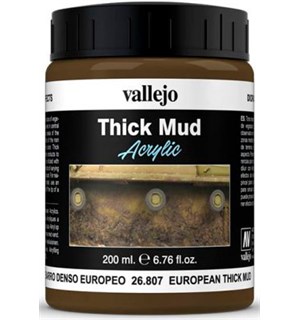 Vallejo Texture European Mud 200ml Thick Mud Texture Acrylic 