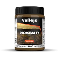 Vallejo Texture European Mud 200ml Thick Mud Texture Acrylic