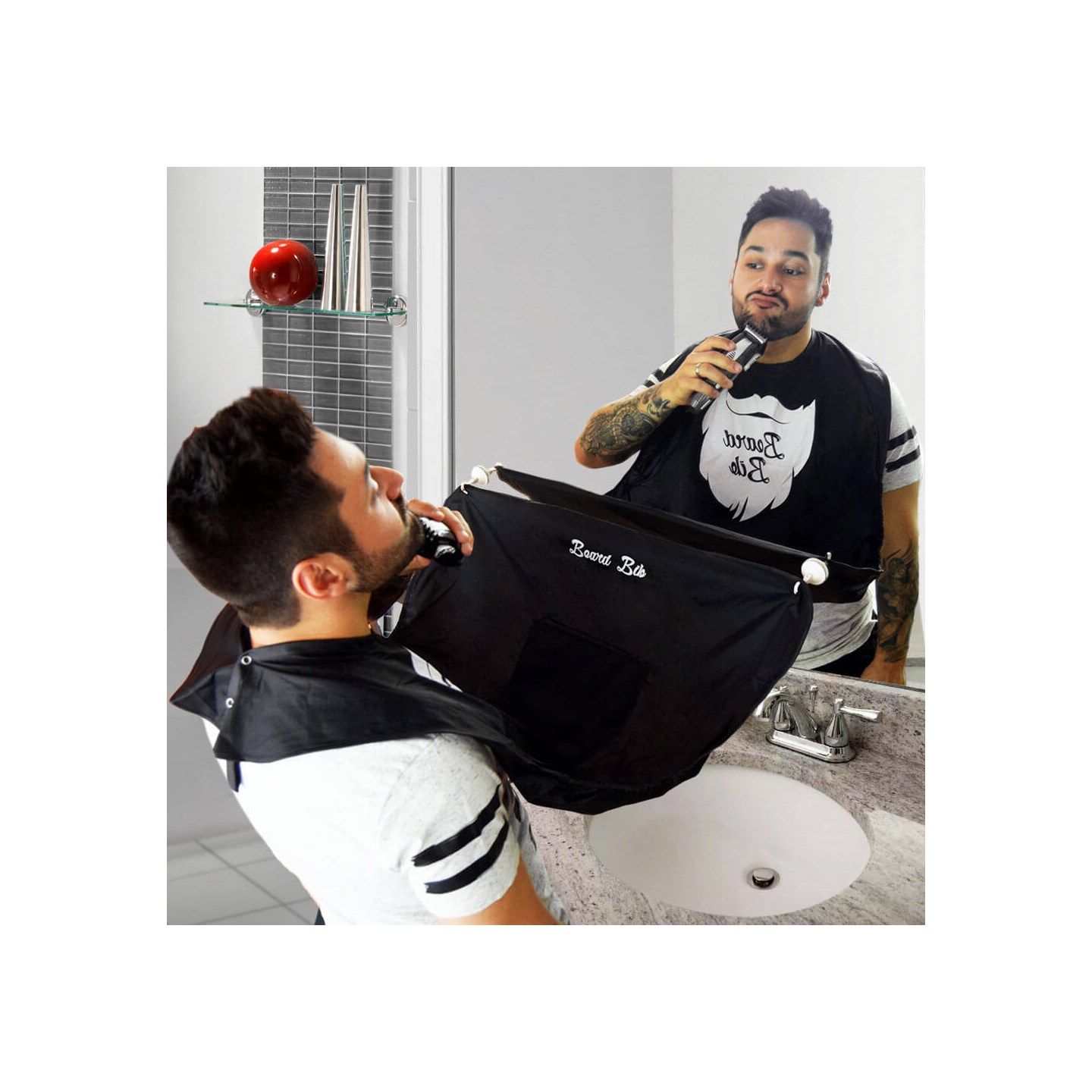 Beard Shaving Buddy Apron Si farvel til skjeggrester i vasken