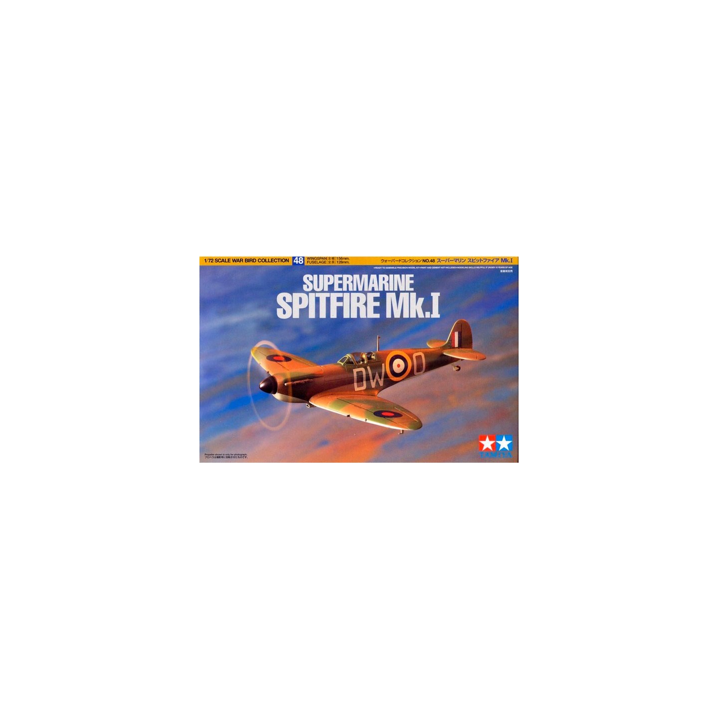 Supermarine Spitfire Mk.I 1:72 Tamiya 1:72 Byggesett