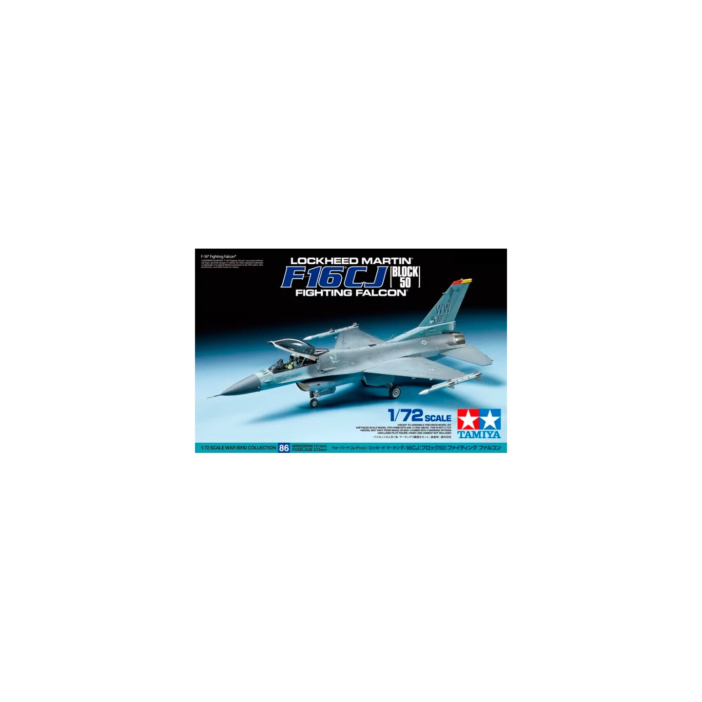 Lockheed F-16CJ Block50 Fighting Falcon Tamiya 1:72 Byggesett