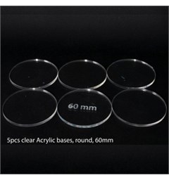 Akrylbaser Rund 60mm (5 stk)