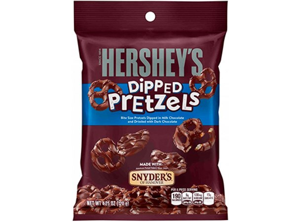 Hersheys Dipped Pretzels Milk Chocolate 120g