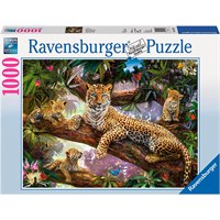Leopard Family 1000 biter Ravensburger Puzzle Puslespill