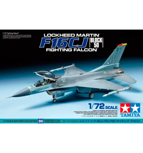 Lockheed F-16CJ Block50 Fighting Falcon Tamiya 1:72 Byggesett