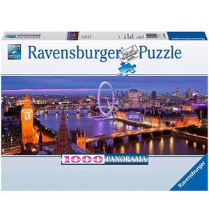 London at Night 1000 biter Puslespill Ravensburger Puzzle Panorama 