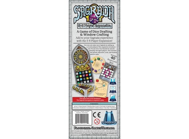 Sagrada 5 & 6 Player Expansion Utvidelse til Sagrada 