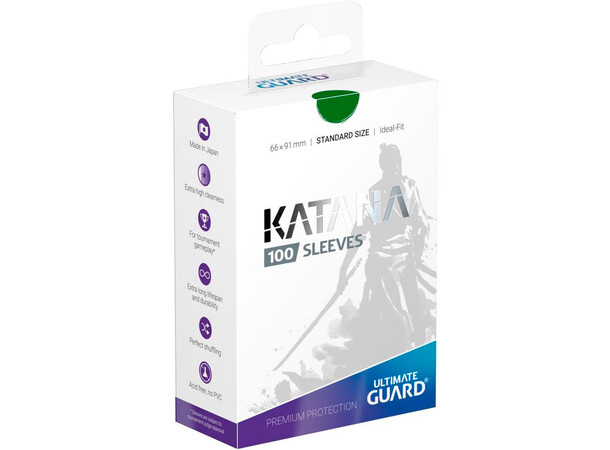 Sleeves Katana Grön 100 st 66x91 Ultimate Guard Kortskydd/DeckProtect 