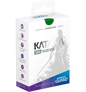 Sleeves Katana Grønn 100 stk 66x91 Ultimate Guard Kortbeskytter/DeckProtect 