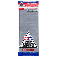 Tamiya Finishing Abrasives P2000 - 3 st Pussepapir P2000 Sandpapper