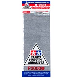 Tamiya Finishing Abrasives P2000 - 3 stk Pussepapir P2000