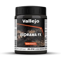 Vallejo Texture Black Lava Asphalt 200ml Earth Texture Acrylic