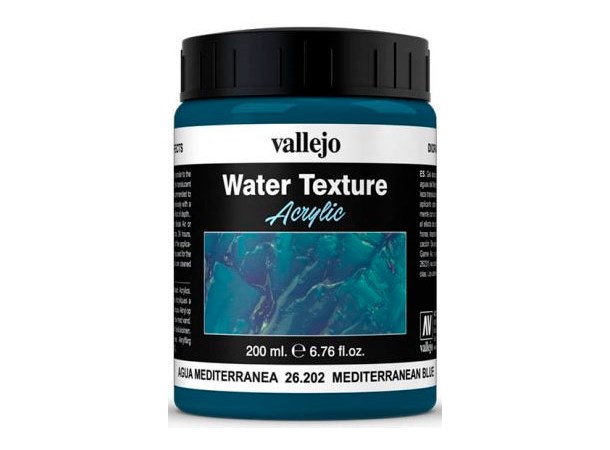 Vallejo Water Mediterranean Blue 200ml Water Texture Acrylic