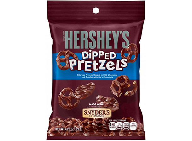 *Hersheys Dipped Pretzels Milk Chocolate 120g 