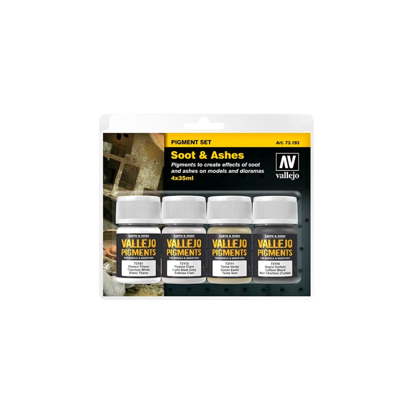 Vallejo Pigment Set Soot & Ashes
