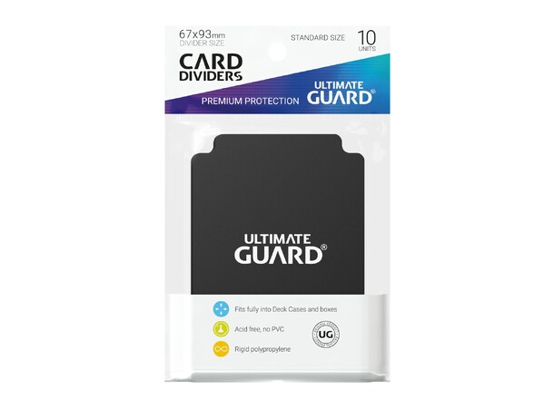 Card Dividers x10 Svart Ultimate Guard 
