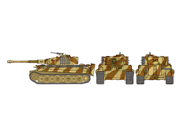 German Tiger I Late Production Tamiya 1:48 Byggesett 