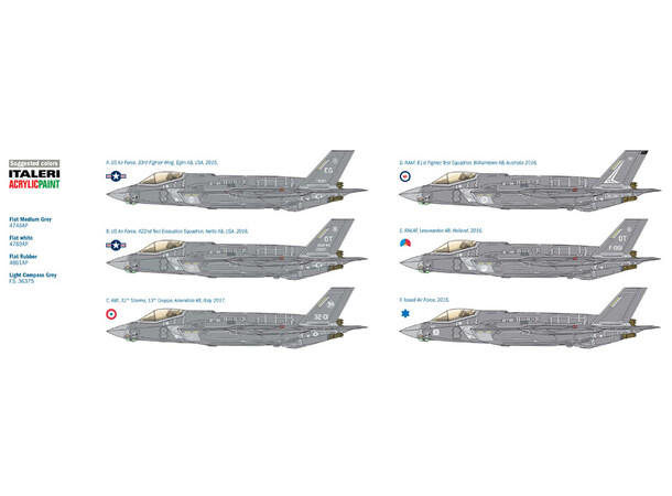 Lockheed F-35A Lightning II 1:32 Italeri 1:32 Byggesett 