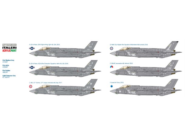 Lockheed F-35A Lightning II 1:32 Italeri 1:32 Byggesett