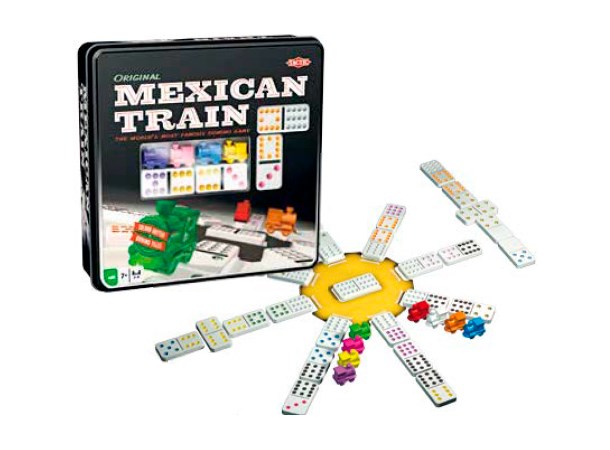 Mexican Train Domino Original Brettspill Metallboks