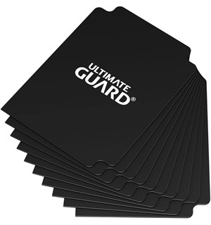Plast Card Dividers Svart 10 stk 10 kort-delere til Deck Boxer og Cases 