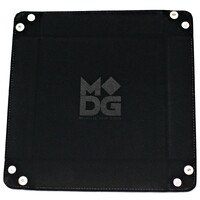 RPG Dice Tray Fällbar (25x25cm) Svart Fällbar tärningsbricka i läder