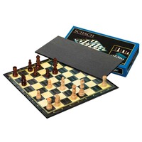 Schack m/ pjäser Tunt bräde 29cm Fältstorlek 30 mm - Kung 64mm