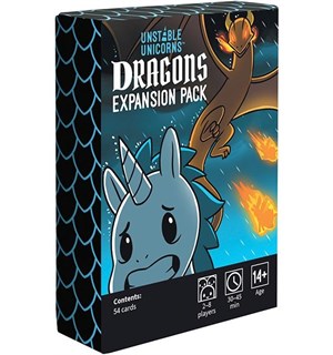 Unstable Unicorns Dragons Expansion Utvidelse til Unstable Unicorns 