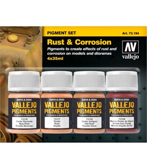 Vallejo Pigment Set Rust & Corrosion 