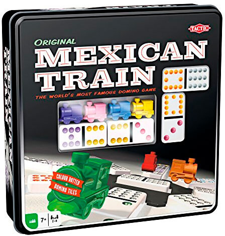 Mexican Train Domino Original Brettspill Metallboks