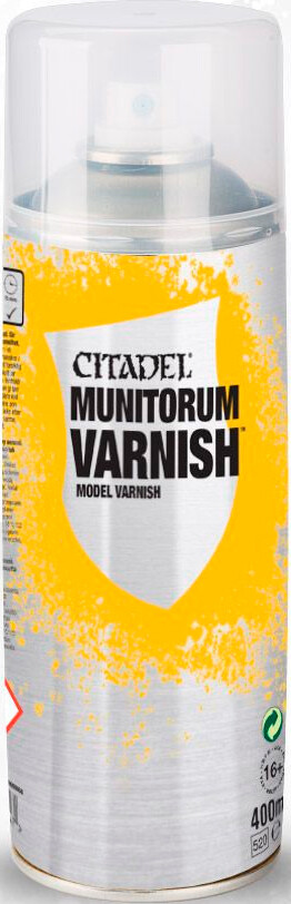 Citadel Spray Munitorum Varnish Klarlakk - Semi matt/Satin finish