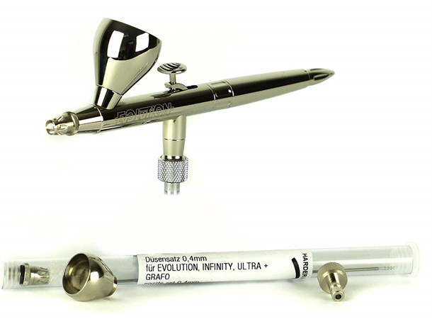 Harder&Steenbeck EvolutionSilverline 2/4 Airbrush Two in One m/ 0,2 & 0,4mm nål