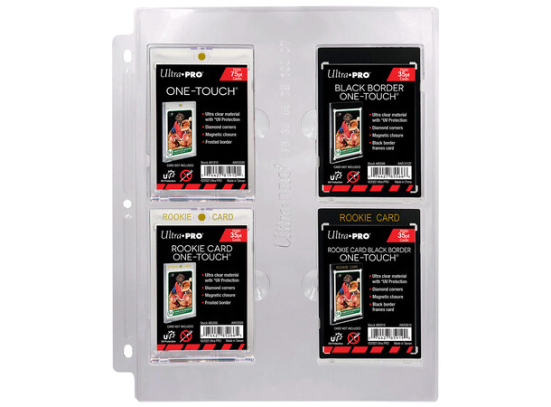 Plastficka 4-Pocket ONE-TOUCH 23-100pt Ultra Pro Page - 1 stk 