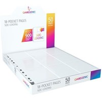 Plastlomme 18-Pocket Side Load Hvit x50 Gamegenic - Passer Double Sleeve
