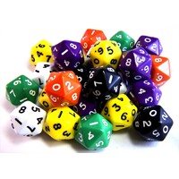 RPG Dice D20 22 mm Tärning - 50 st 50 D20-tärningar i slumpmässiga färger
