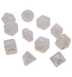 RPG Dice Set Eclipse 11 Arctic White Terninger til rollespill - 11 stk