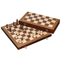 Schack Stora pjäser Turnering 52cm 55mm fält -  kung 98mm - Pjäsebox i trä