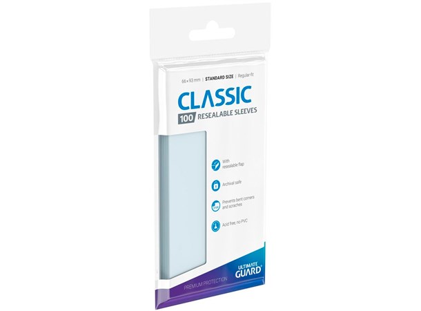 Sleeves Resealable Classic x100 66x93 Ultimate Guard DeckProtector
