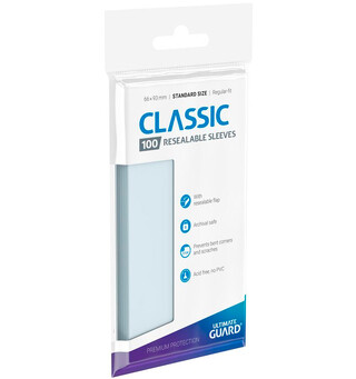 Sleeves Resealable Classic x100 66x93 Ultimate Guard DeckProtector