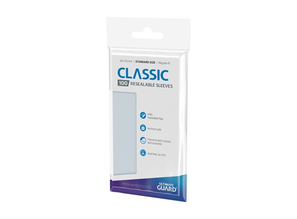 Sleeves Resealable Classic x100 66x93 Ultimate Guard DeckProtector