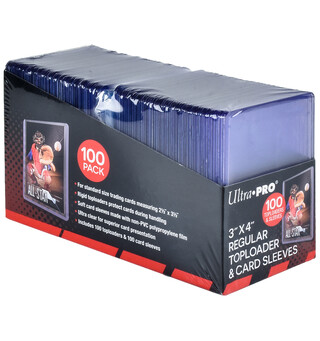 Toploader 35PT - 100 stk 63,5 x 88,9 mm For verdifulle kort - Ultra Pro