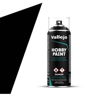 Vallejo Hobby Paint Spray Black 400ml Sprayboks - Surface Primer