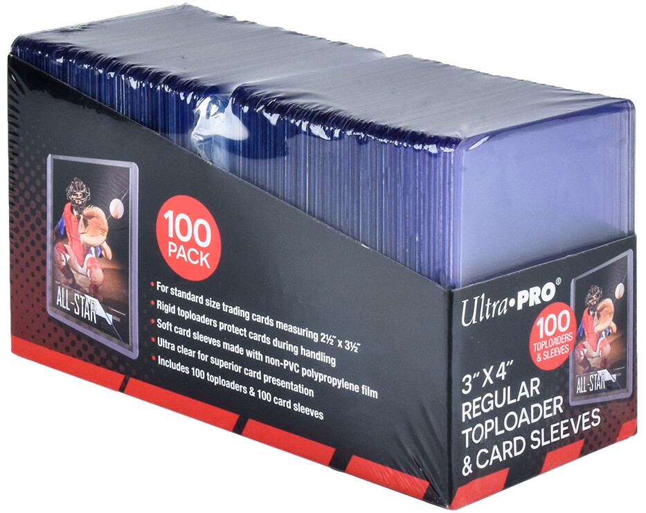 Toploader 35PT - 100 stk 63,5 x 88,9 mm For verdifulle kort - Ultra Pro