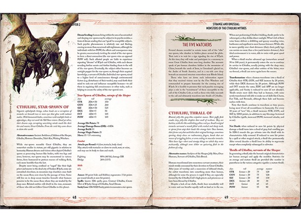 Call of Cthulhu RPG Malleus Monstrorum Cthulhu Mythos Bestiary