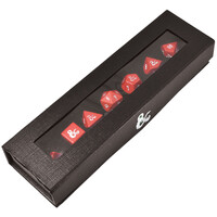 D&D Dice Set Heavy Metal Red/White Officiell tärningssats D&D