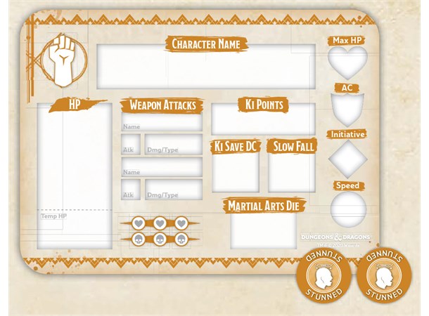 D&D Token Set Monk Dungeons & Dragons 