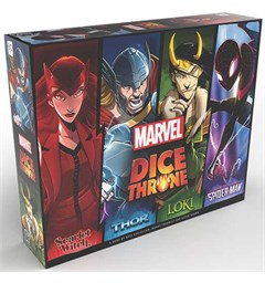 Dice Throne Marvel 4 Hero Box Brettspill Scarlet Witch / Thor / Loki / Spider-Man