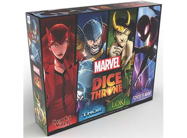 Dice Throne Marvel 4 Hero Box Brettspill Scarlet Witch / Thor / Loki / Spider-Man