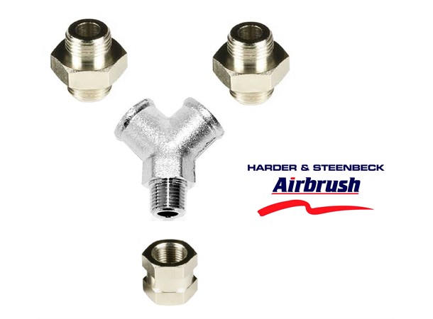 H&S Airbrush Y- Splitter 1/8" Harder & Steenbeck